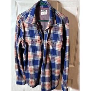 Lake Trail hiking Shirt Long Sleeve Button Down Mens Xl plaid‎